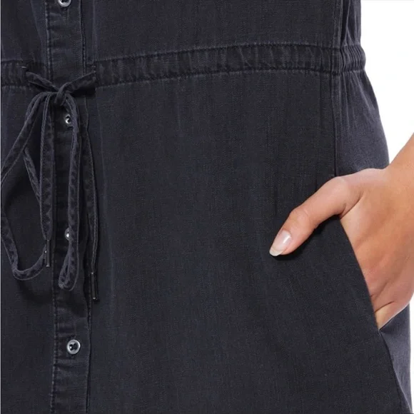 NWOT Paige Jaylin Frayed Denim Shirtdress. - Picture 5 of 6